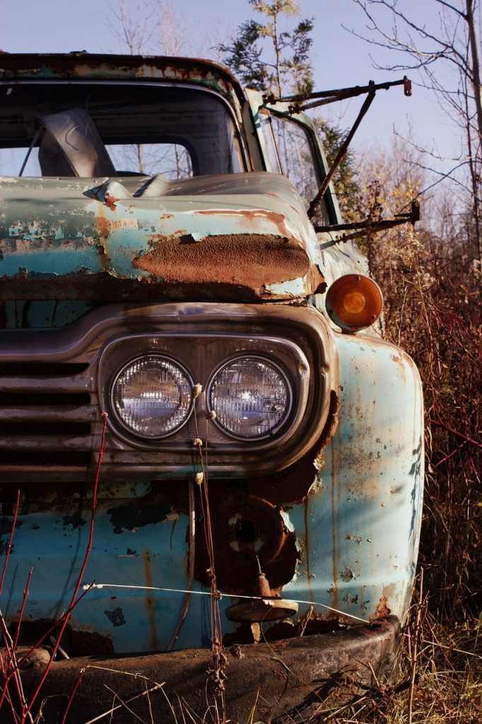 This rusted-out classic may be buried in brush and covered in decay, but even with difficult title paperwork and a salvage title, it still has a shot at the open road.