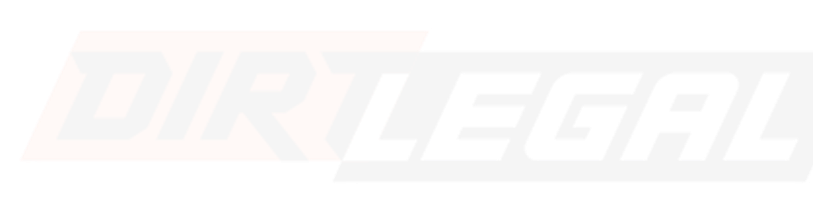 DirtLegal logo: bold white and black wordmark with an orange diagonal behind 'DIRT'.